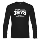 1975 Aged to Perfection Siyah Erkek Sweatshirt