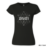 2NE1 - Crush Siyah Kadın Tshirt