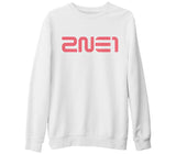 2NE1 - Logo  Beyaz Kalın Sweatshirt