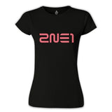2NE1 - Logo Siyah Kadın Tshirt
