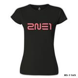 2NE1 - Logo Siyah Kadın Tshirt