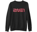 2NE1 - Logo Siyah Erkek Kalın Sweatshirt