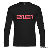2NE1 - Logo Siyah Erkek Sweatshirt