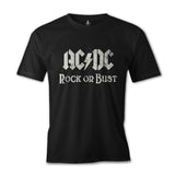 AC DC - Rock or Bust Logo Siyah Erkek Tshirt