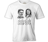 AC Tesla vs. DC Edison Beyaz Erkek Tshirt