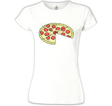 Baba / Anne - Pizza Beyaz Kadın Tshirt