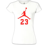 Basketball - Jordan 23 Beyaz Kadın Tshirt