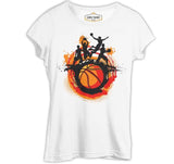 Basketbol - Sokak Topu Beyaz Kadın Tshirt