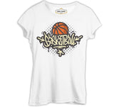 Basketbol Star Beyaz Kadın Tshirt
