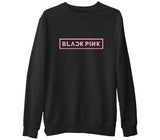 Black Pink - Logo Siyah Erkek Kalın Sweatshirt