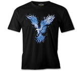 Blue Phoenix Bird Siyah Erkek Tshirt