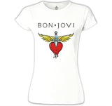Bon Jovi Beyaz Kadın Tshirt