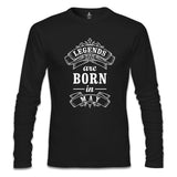 Burç - Born in May Legends Siyah Erkek Sweatshirt