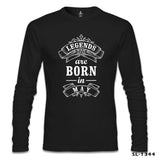Burç - Born in May Legends Siyah Erkek Sweatshirt