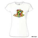 Color Cubes Beyaz Kadın Tshirt
