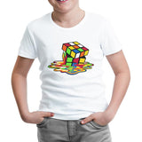Color Cubes Beyaz Çocuk Tshirt