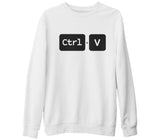Ctrl+V Beyaz Kalın Sweatshirt