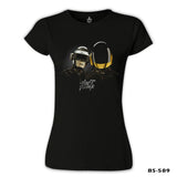 Daft Punk Siyah Kadın Tshirt