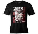 Demon Slayer - Hashibira Inosuke Siyah Erkek Tshirt
