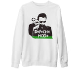 Depeche Mode Beyaz Kalın Sweatshirt