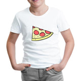 Dilim Pizza Beyaz Çocuk Tshirt