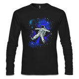 Dreams in Space Siyah Erkek Sweatshirt
