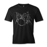 Drummer - Bateri Siyah Erkek Tshirt