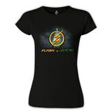 Flash vs Arrow Siyah Kadın Tshirt