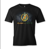 Flash vs Arrow Siyah Erkek Tshirt