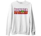 Hunter X Hunter - Logo Beyaz Erkek Kalın Sweatshirt