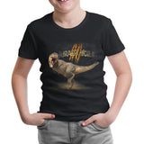 Jurassic World T-Rex Siyah Çocuk Tshirt