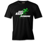 Just Keep Running Siyah Erkek Tshirt