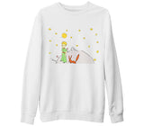 Küçük Prens - Gezegen Beyaz Kalın Sweatshirt