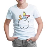 Küçük Prens - Gül ve Tilki Beyaz Çocuk Tshirt