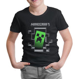 Minecraft Siyah Çocuk Tshirt