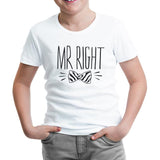 Mr. Right Papyon Beyaz Çocuk Tshirt