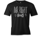 Mr. Right Papyon Siyah Erkek Tshirt
