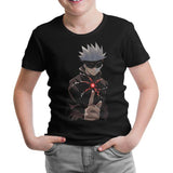 Naruto Gojo Saturo Siyah Çocuk Tshirt