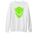 Overwatch - Genji Logo Beyaz Kalın Sweatshirt