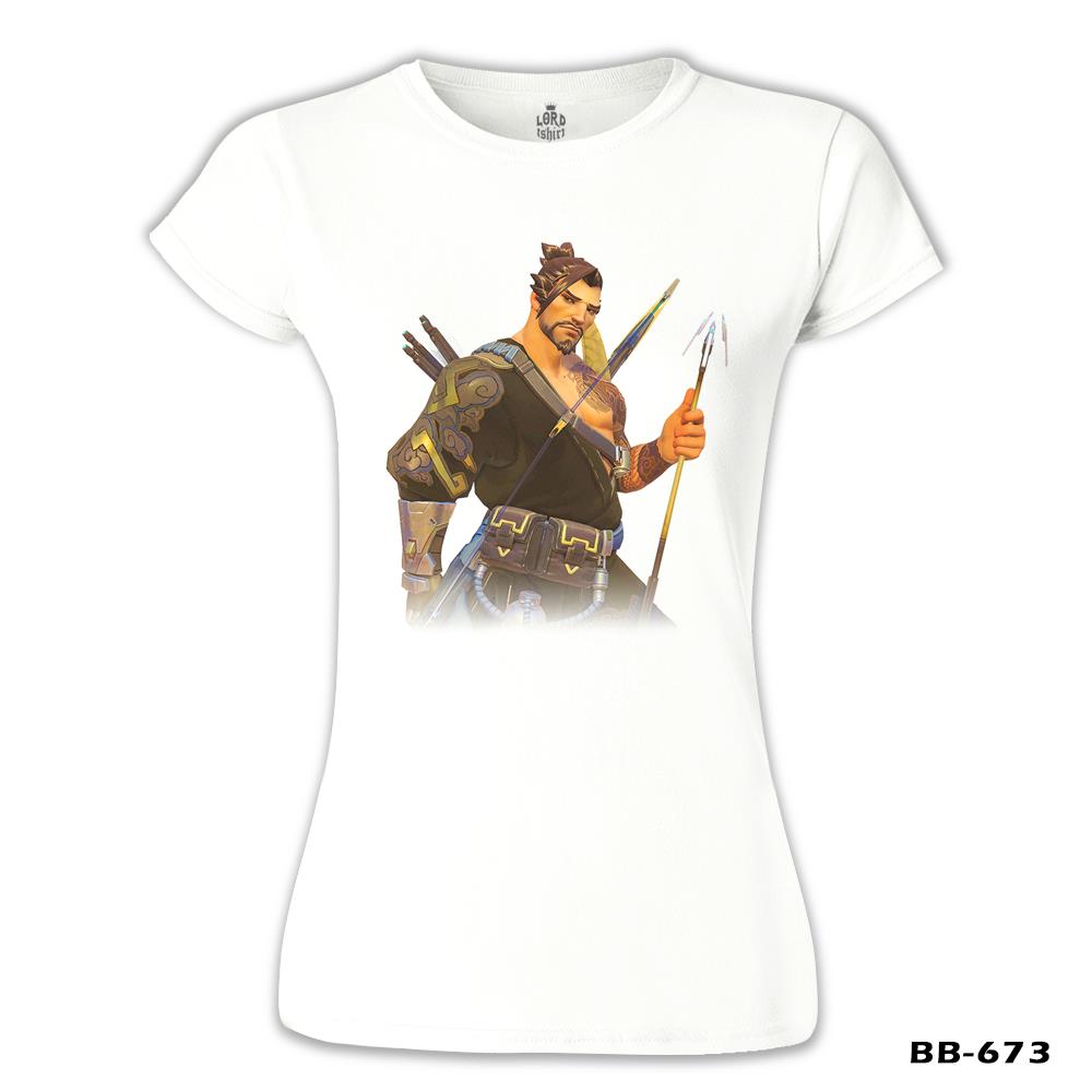 Overwatch - Hanzo Beyaz Kadın Tshirt