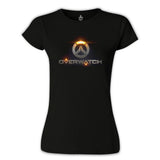 Overwatch - Logo Siyah Kadın Tshirt