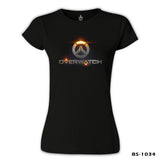 Overwatch - Logo Siyah Kadın Tshirt