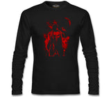 Punisher Red Moon Siyah Erkek Sweatshirt
