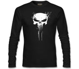 Punisher Skull Invisible Siyah Erkek Sweatshirt