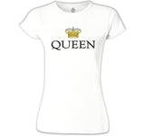 Queen Beyaz Kadın Tshirt
