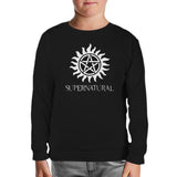 Supernatural Logo Siyah Çocuk Sweatshirt