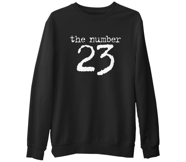 The Number 23  Siyah Erkek Kalın Sweatshirt