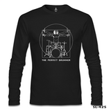 The Perfect Drummer Siyah Erkek Sweatshirt