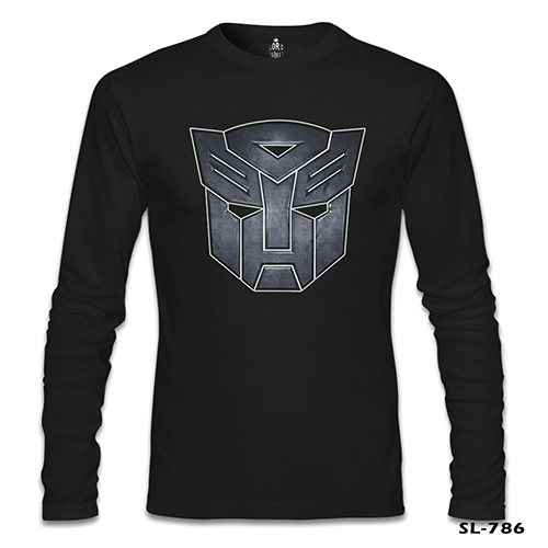 Transformers Logo 1 Siyah Erkek Sweatshirt