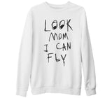 Travis Scott - Look Mom I Can Fly Beyaz Kalın Sweatshirt